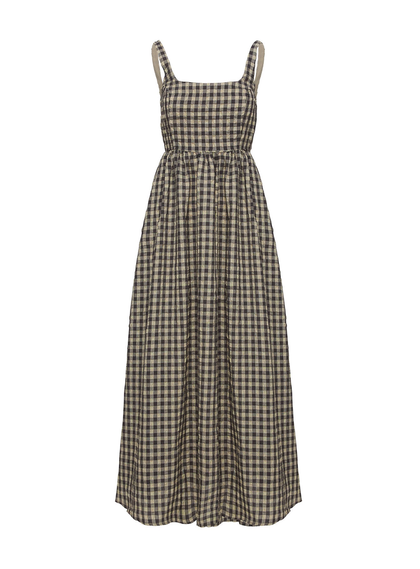 Cartmel Check Maxi Dress Black / Cream Petite - Image 8