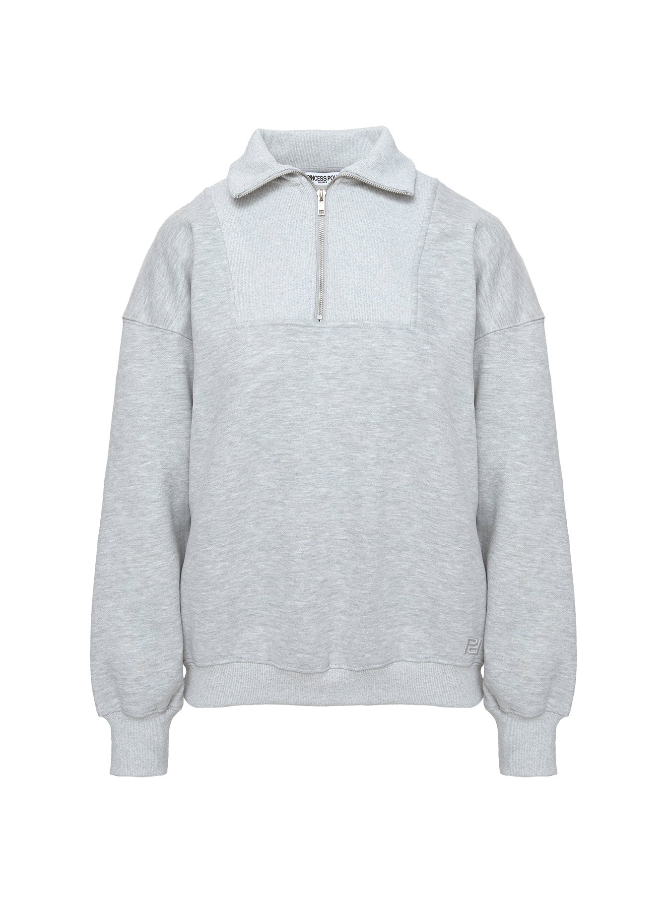 Dream Fleece Quarter Zip Sweatshirt Grey Marle - Image 5