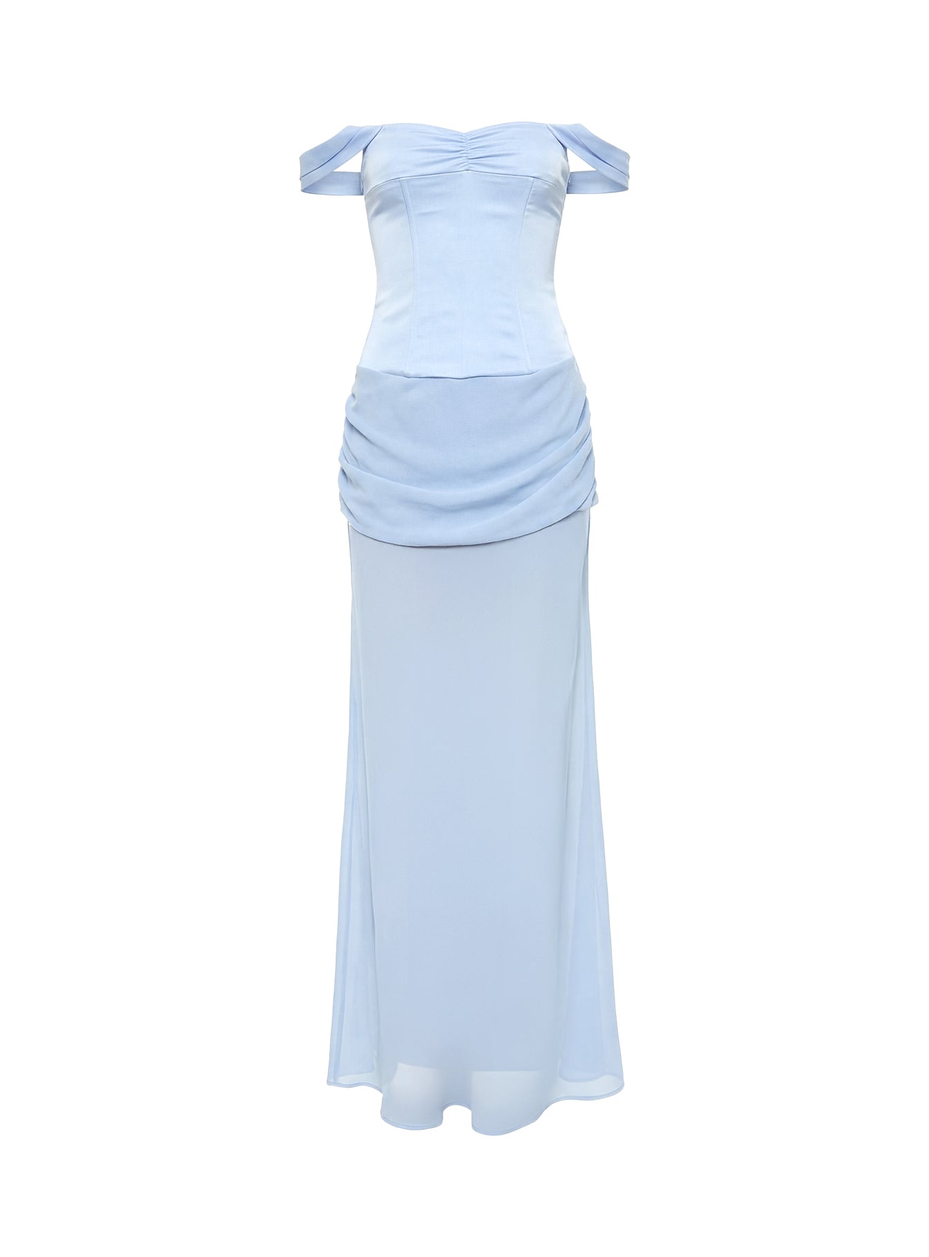 Angiola Corset Off Shoulder Maxi Dress Blue - Image 10