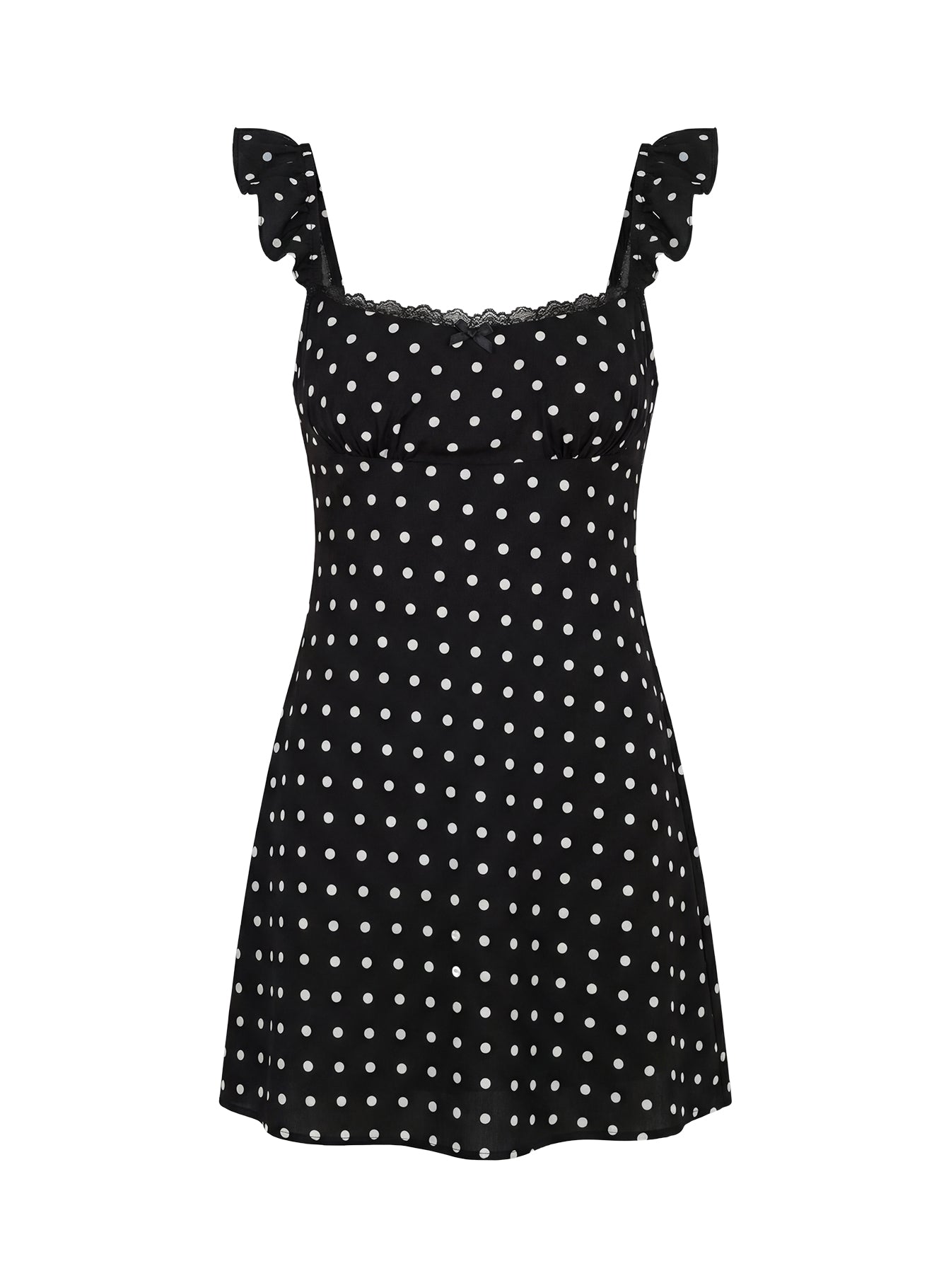 Beacall Mini Dress Black Polka Dot - Image 9