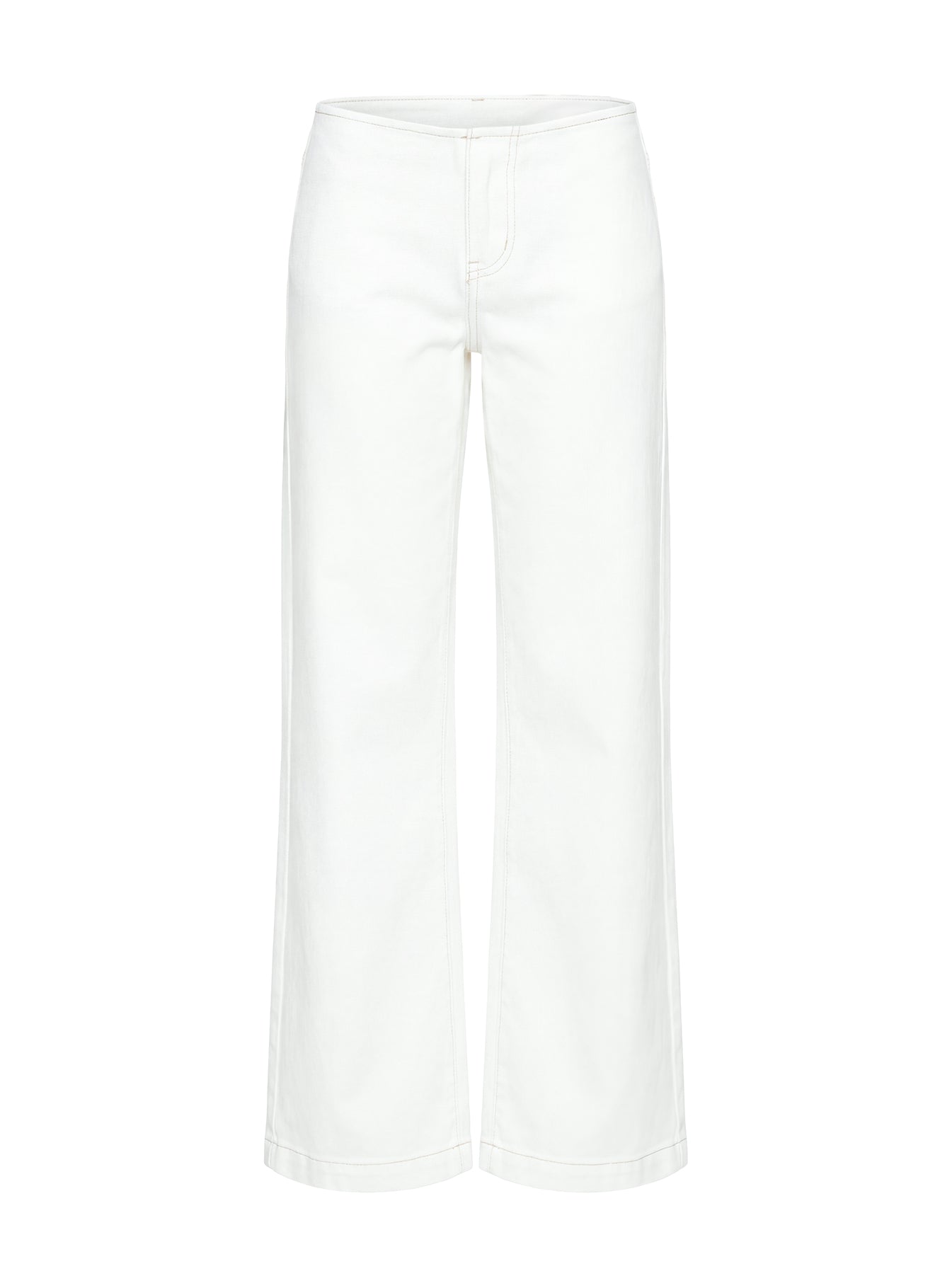 Buenos No Waist Low Rise Straight Leg Jeans White - Image 9
