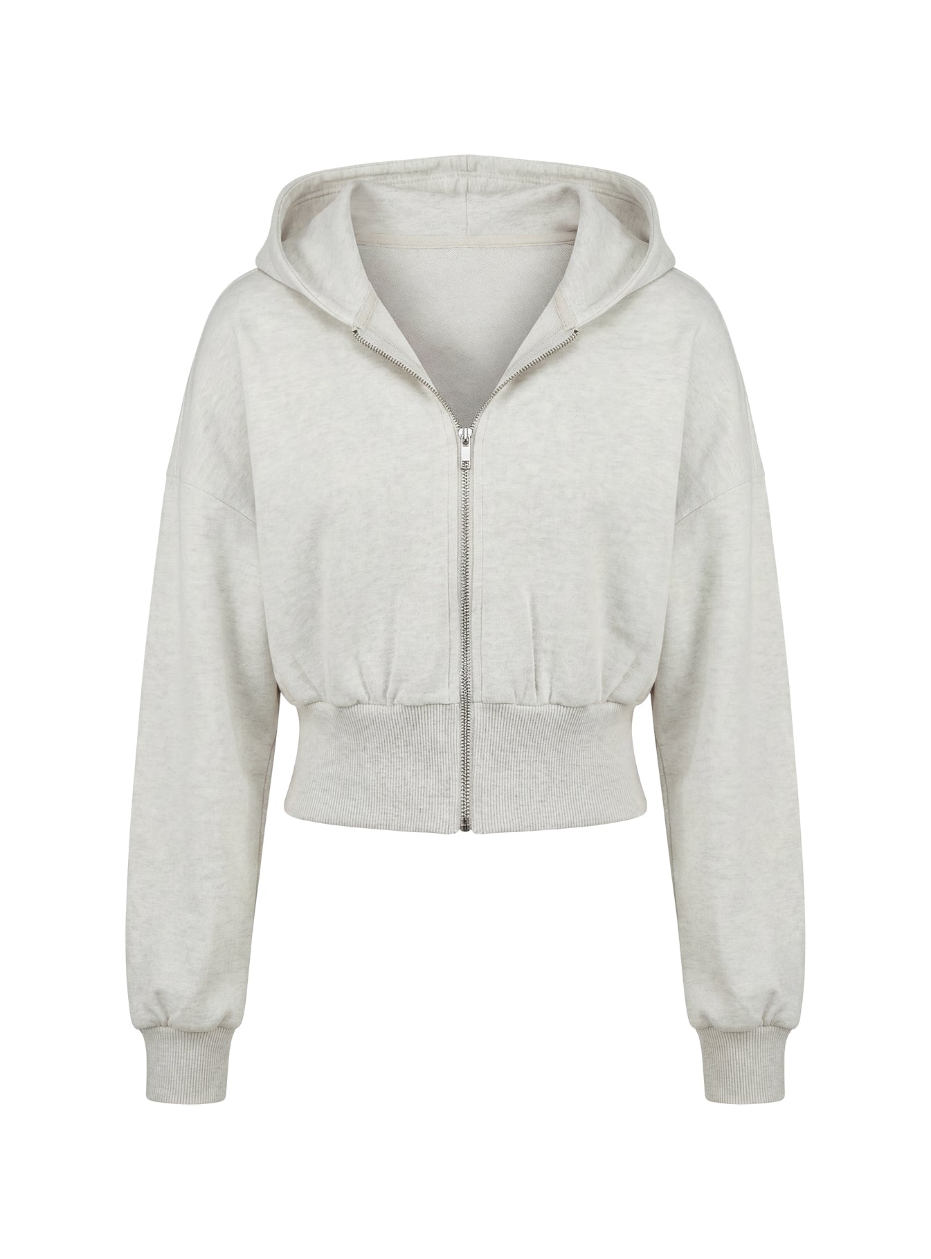 Daytime Cropped Blouson Hoodie Snow Marle - Image 8