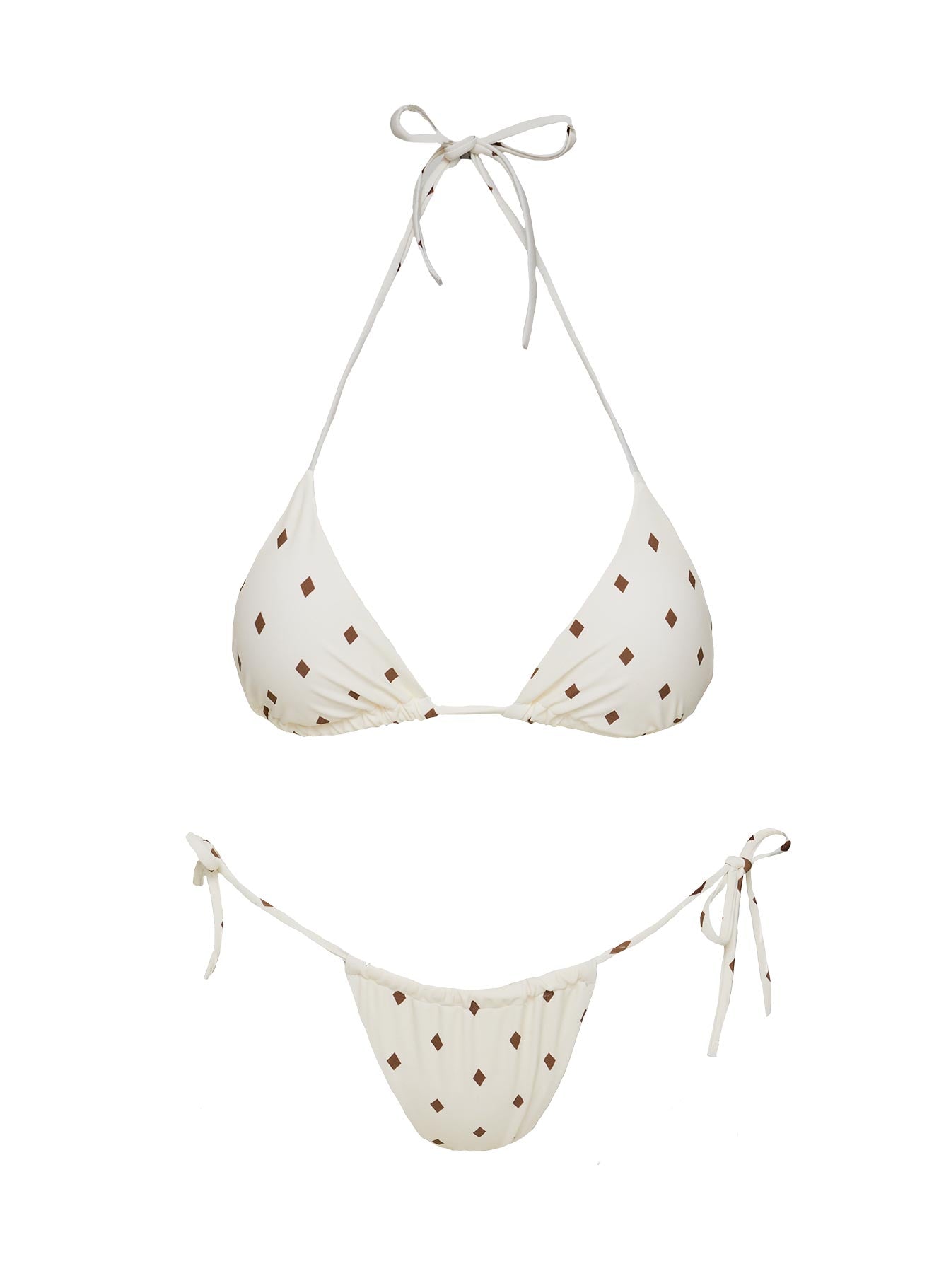 Jenner Triangle Bikini Top White Diamond - Image 8