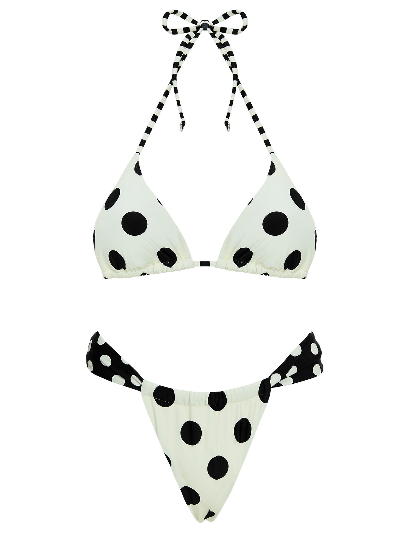 Jenner High Side Bikini Bottom Cream / Polka Dot - Image 5