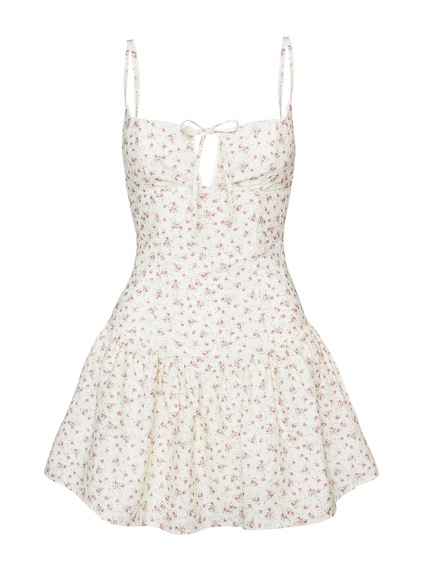 Joanie Drop Waist Mini Dress Floral Multi - Image 5