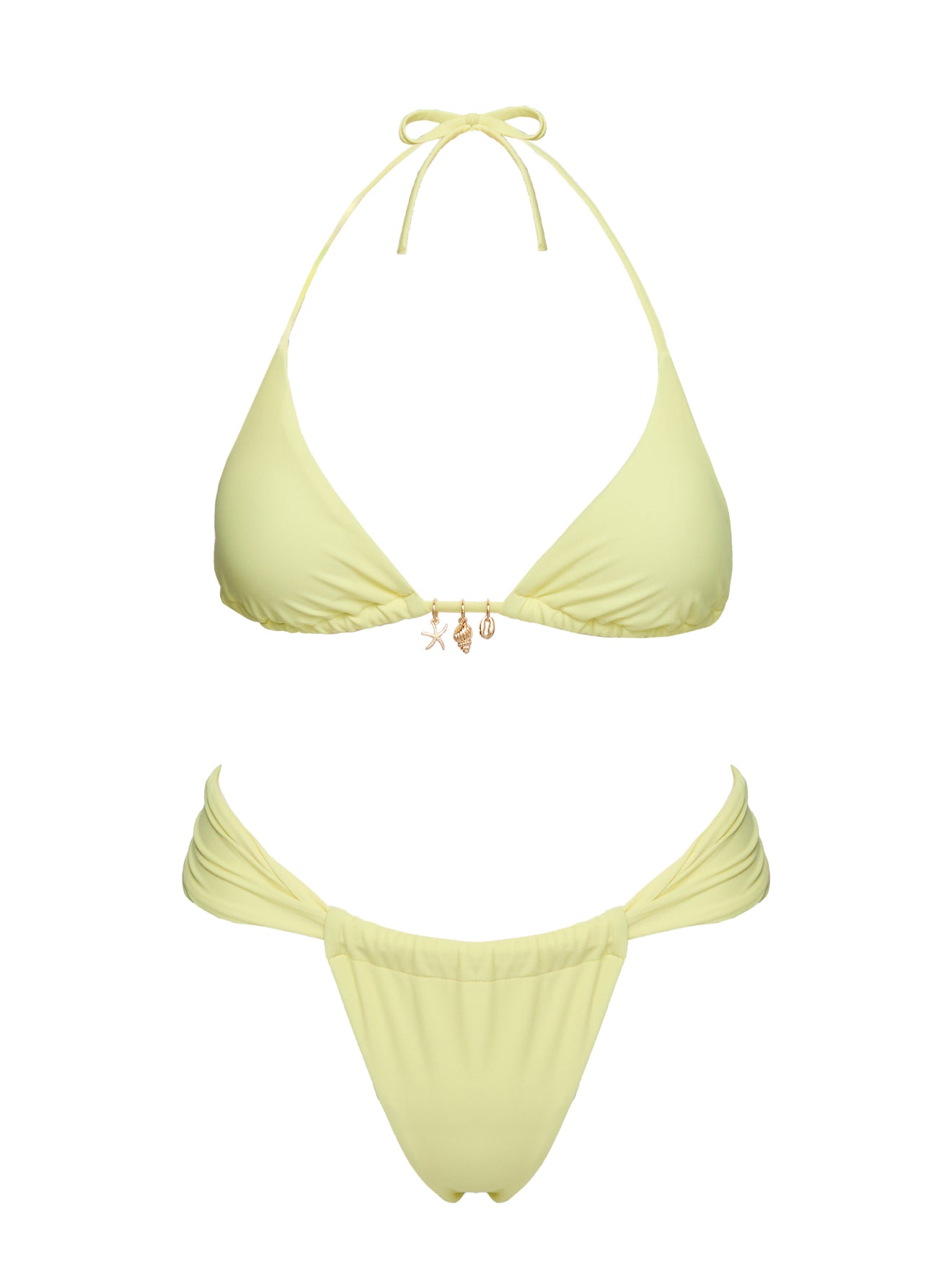 A Good Time Triangle Bikini Top Yellow - Image 8