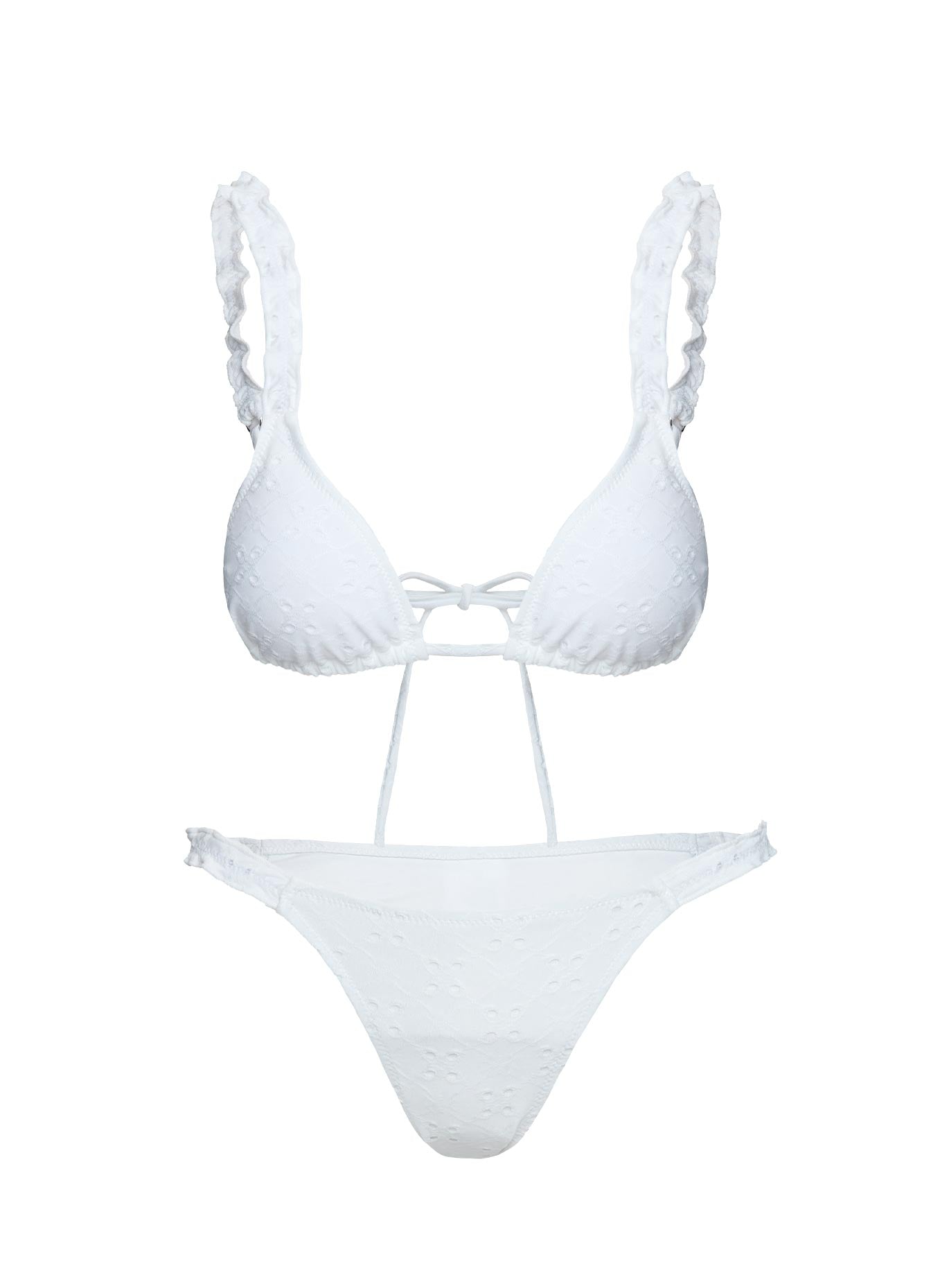 Dazzler Triangle Bikini Top White - Image 5